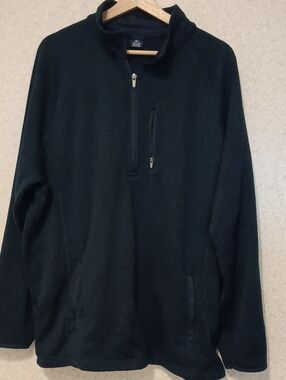 George Men's Black Half-Zip Pullover Sweater